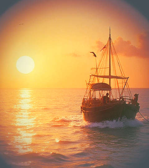 Boat in the evening.