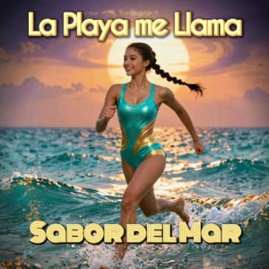 La Playa me Llama single cover by Sabor del Mar reggaeton salsa duo.